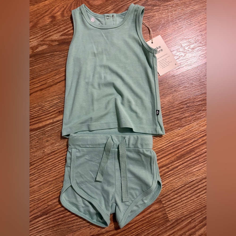 Kyte BABY Green Kids Matching Pajama Set